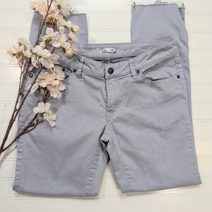 Prana Lavender Raw Hem Straight Crop Jeans